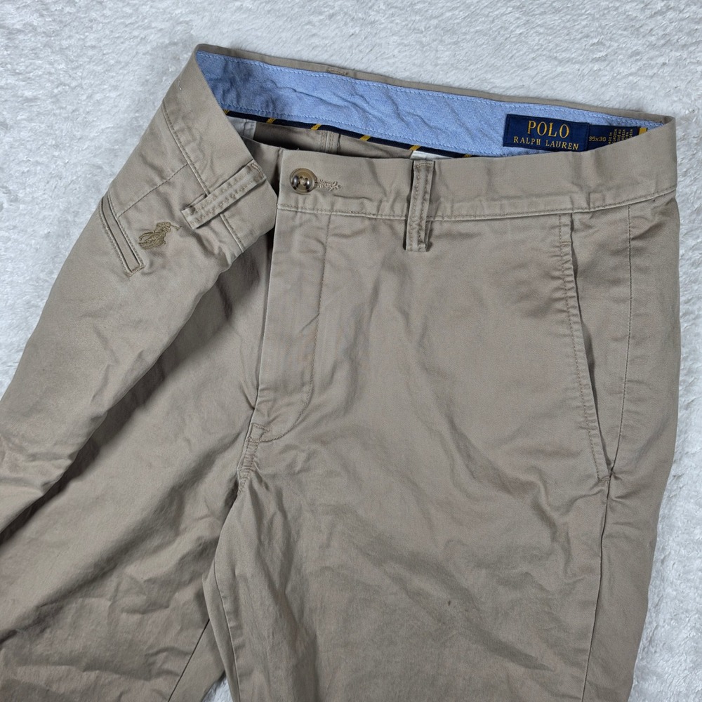Polo Ralph Lauren Bedford Mens 35/30 Beige Stretch Straight Fit Chino Pants